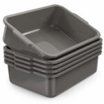 gray under sink bin